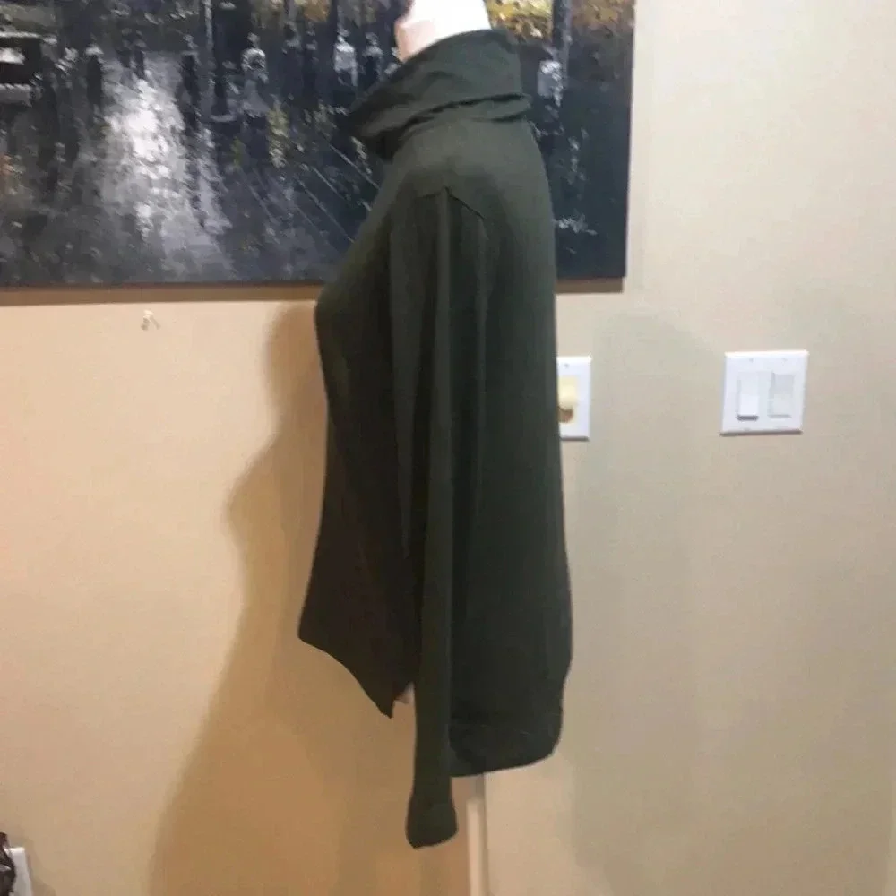 Madewell Cotton Turtleneck Hi-Low hem with Long Sleeves-Size M